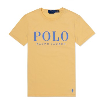 Polo Ralph Lauren RL 熱銷印刷文字圖案短袖T恤-黃色