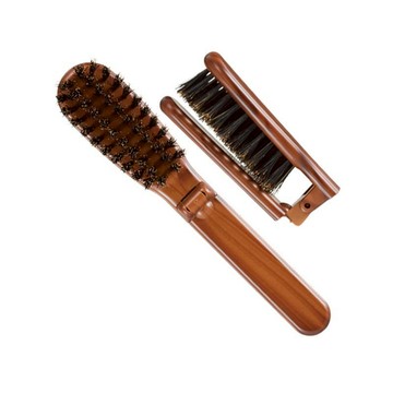 日本製  防靜電梳 折疊梳 100%天然毛 梳子 防靜電 柔軟 細髮適用 頭皮不疼痛 攜帶方便 豬毛製