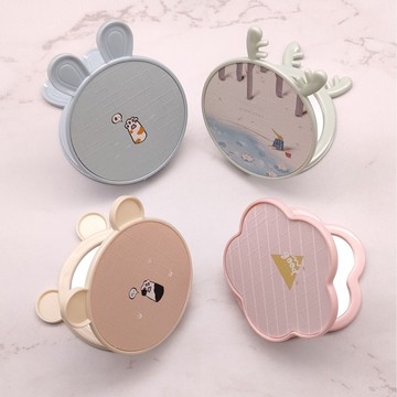 🎀免運臺灣有貨🎀隨身ins折疊鏡子迷你卡通雙麵化妝可愛梳妝鏡化妝鏡學生便攜