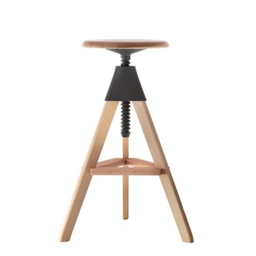 Tom 轉圈圈升降凳（原木黑）