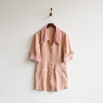 【蛋植物古著】昭和居雅短袖古著西裝外套