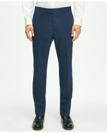 Brooks Brothers Men's Explorer Collection Classic Fit Wool Pinstripe Suit Pants | Navy | Size 30 32