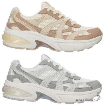 Skechers 休閒鞋 女鞋 支撐 復古 SHADOW 卡其/灰【運動世界】177356OFWT/177356WGY
