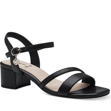S.OLIVER BLACK ELEGANT OPEN SANDALS 黑色女款鞋子