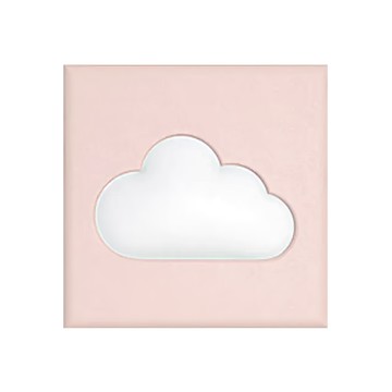 vanibaby 可裁切3D立體防撞壁貼組 (S型)  粉底白雲  3片  30 x 30 x 2 cm