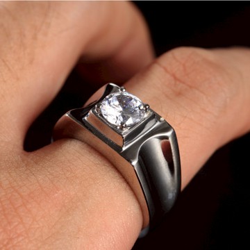 隔日到貨 尊榮 雙排 1克拉 莫桑鑽 D 3EX VVS1 S92銀戒指 可調式戒圍 A416