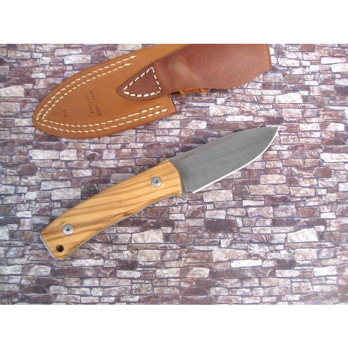 ライオンスチール M4 ブッシュクラフト ナイフ M390 オリーブウッド ハンドル,lionSTEEL Sheath knife