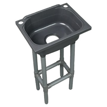 加厚塑料水槽單槽帶平臺水池家用帶架子廚房洗菜盆洗手盆洗碗池[DD160109]