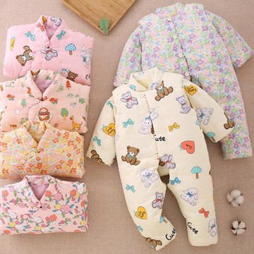 純兒童手工棉花棉襖棉褲套裝 幼兒寶寶冬季棉衣 嬰兒小孩加厚冬裝