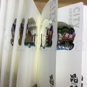 熱賣中3D立體紙雕鏤空蓋章紀念品寫留言貼照片文創印章筆記本145*215尺