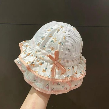 春秋夏季薄款婴儿帽女寶寶可愛公主可調漁夫帽盆帽幼兒 兒童帽子 兒童遮陽帽 宝宝防曬帽 兒童防曬帽 幼兒遮陽帽 女寶防曬帽