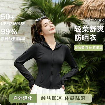 熱賣爆款冰絲涼感防曬衣女2026新款夏季戶外騎行透氣UPF50+防紫外綫外套0701 O2U5