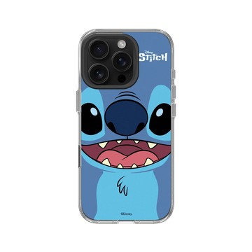 iPhone 16 Pro Clear Case（相機按鈕） 透明 - 迪士尼-史迪奇 Disney Stitch - 經典系列-史迪奇大臉款