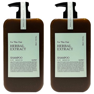 KA'FEN 卡氛 療癒草本 蓬鬆控油洗髮精 艾草  800ml  2瓶