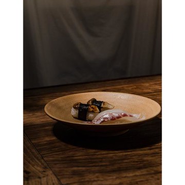 目外日式陶土深盤餐廳創意窯變湯盤淺口盤拌面碗復古家用陶瓷菜碗