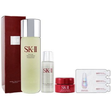 SKII青春露230ml(贈亮采水30ml+光蘊精華0.7mlx3+活膚霜(輕盈)2.5g)