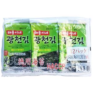 韓国のりジャパン おかず徳用味付海苔 8切8枚×12パック×16個 ／食品