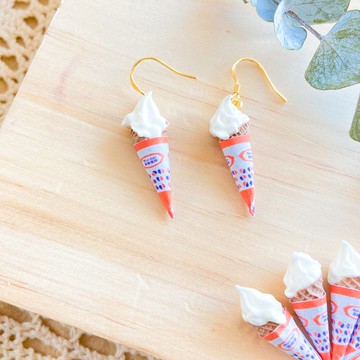 【港式】富豪軟雪糕耳環 | 食物飾物 | 微縮飾物