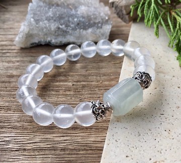 9.5 mm水沫玉翡翠手鍊