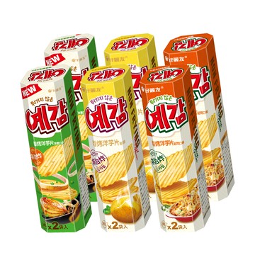 【好麗友】預感香烤洋芋片64gx6入(口味:原味、起司、洋蔥)