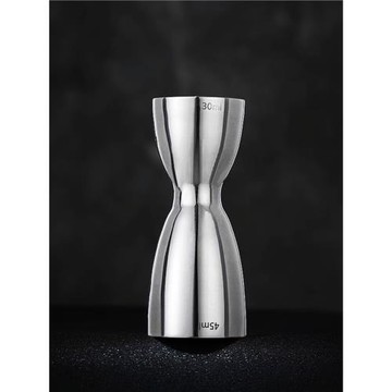 酒吧攻略一體式不銹鋼調酒量酒器 U型量杯帶刻度線 盎司杯30/45ML