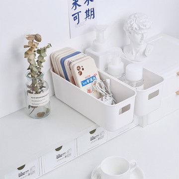 台灣現貨🔥手機殼收納盒 桌面收納盒 日式簡約收納 化妝品面膜整理筐 文具置物架 手提收納框 學生宿舍桌面雜物收納盒