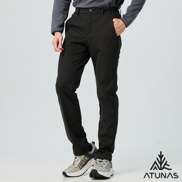 【ATUNAS 歐都納】男款SOFTSHELL防風保暖長褲A1PA2503M星夜黑