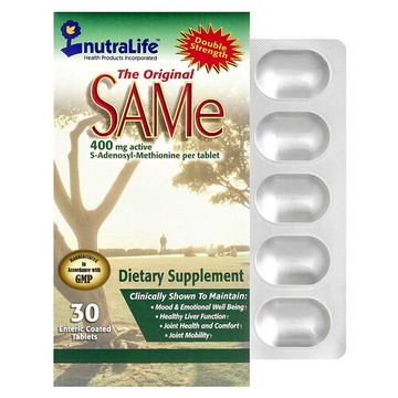 NutraLife, SAMe，400 毫克，30 腸溶包衣片