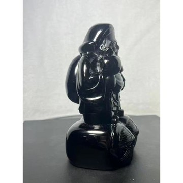 礦寶水晶批發黑曜石大黑天財神家居客廳辦公室玉石裝飾工藝品送禮