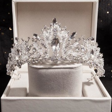 皇冠頭飾兒童生日公主紫色女童發箍演出走秀王冠女孩水晶韓版發飾