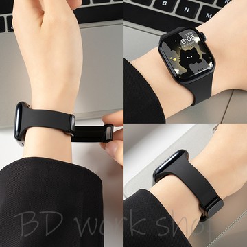 小蠻腰折疊磁吸 矽膠錶帶 apple watch s11 錶帶 iwatch10 蘋果錶帶 9 8 7 6 蘋果手錶錶帶