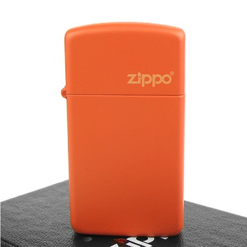 【ZIPPO】美系~LOGO字樣打火機~ORANGE MATTE橘色烤漆