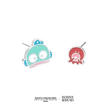 [三麗鷗聯名/銀針] 人魚漢頓與章魚耳環 / Hangyodon And Sayuri Earring