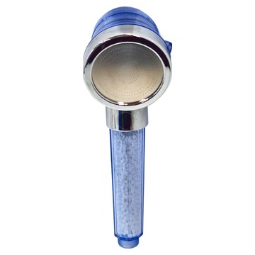 Water More 水摩爾 日本亞硫酸鈣沐浴除氯美肌蓮蓬頭 附替換濾球包  1組  三段水花切換  藍色