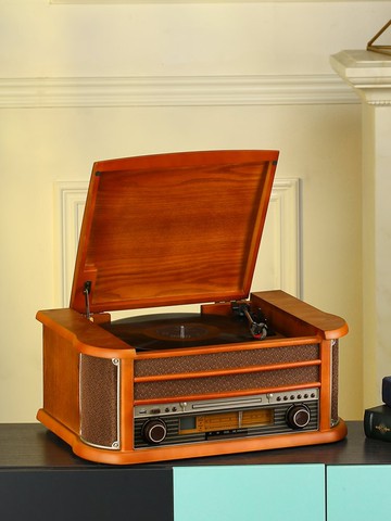 批發華攜磁帶留聲機 仿古藍牙電唱機音響 老式卡帶復古歐式黑膠唱【Snowbelle優選】