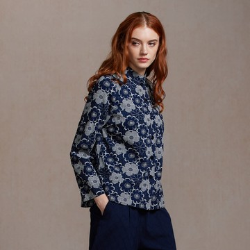 INDIGO緹花感口袋立體外套