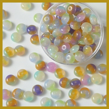 5×10mm孔徑1.5mm流光暈染算盤珠車輪珠 光澤圓潤隔珠隔片散珠 項鍊手鍊diy飾品配件 串珠 串珠材料 串珠材料包