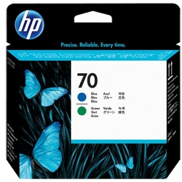 HP 惠普 70 藍色與綠色印字頭 C9408A 適用DesignJet Z3100/Z3200