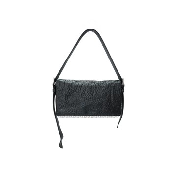 alexanderwang 黑色記憶皮革翻蓋包