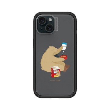 iPhone 15 Mod NX 黑 - 咻咻熊 XiuXiubear - 營養熊麥片
