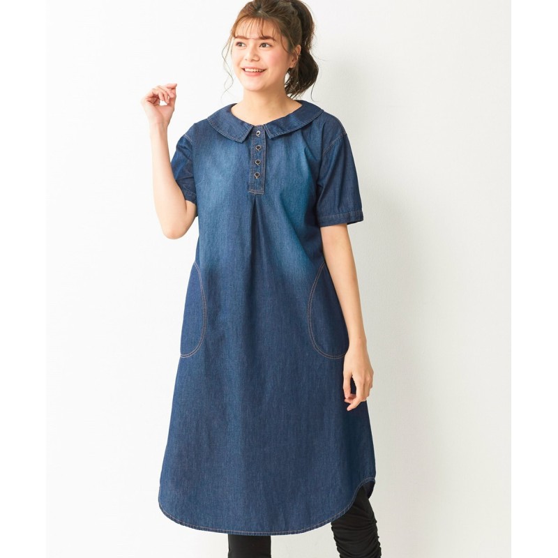 大きいサイズ 綿１００ ５分袖ドロップショルダーワンピース スマイルランド ワンピース Plus Size Dress 通販 Lineポイント最大1 0 Get Lineショッピング