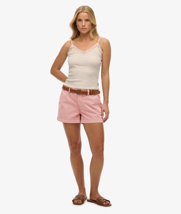 Superdry Women's Classic Chino Shorts Pink Size: 12