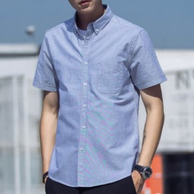 半袖シャツ メンズシャツ カジュアルシャツ ビジネスシャツ ボタンダウンシャツ トップス 開襟シャツ 夏 通販 Lineポイント最大get Lineショッピング