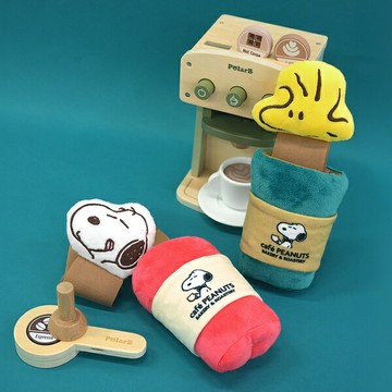 【PEANUTS】史努比咖啡藏食發聲玩具 (寵物玩具)
