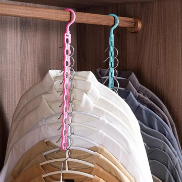 PONYKASEI 日本製衣架收納架6件組 顏色隨機