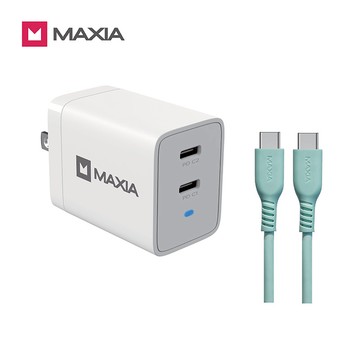 【MAXIA】氮化鎵GaN 67W急速快充組-綠線(MPC-A67W+MQC-250)