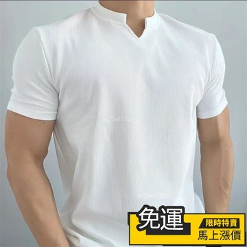 🔥台灣熱銷🔥【收袖顯大】健身運動短T夏季新款280g重磅高級感肌理抗皺速乾T