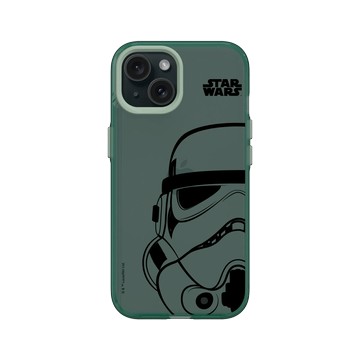 iPhone 15 Clear 憂墨綠 - 迪士尼-星際大戰 Star Wars - 星際大戰 – 風暴兵黑線條