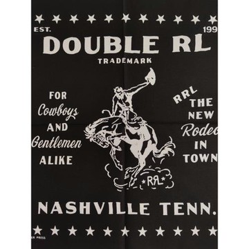 純棉雙面騎士印花方巾美式復古vintage圍脖頭巾嘻哈街頭機車領巾