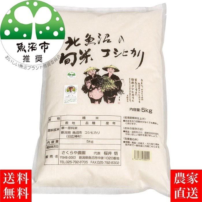 新米 お米 ギフト 令和５年産 魚沼産コシヒカリ 無洗米 5kg 送料無料   農家直送